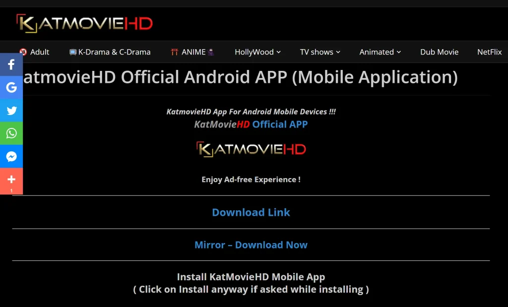 KatmovieHD Official Android APP (Mobile Application)